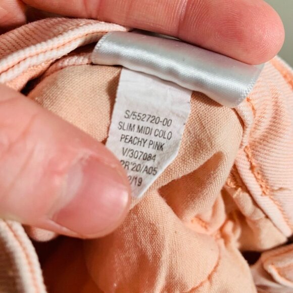 Old Navy Distressed High Rise Midi Shorts in Peachy Pink Women's Size 0 - Picture 6 of 7